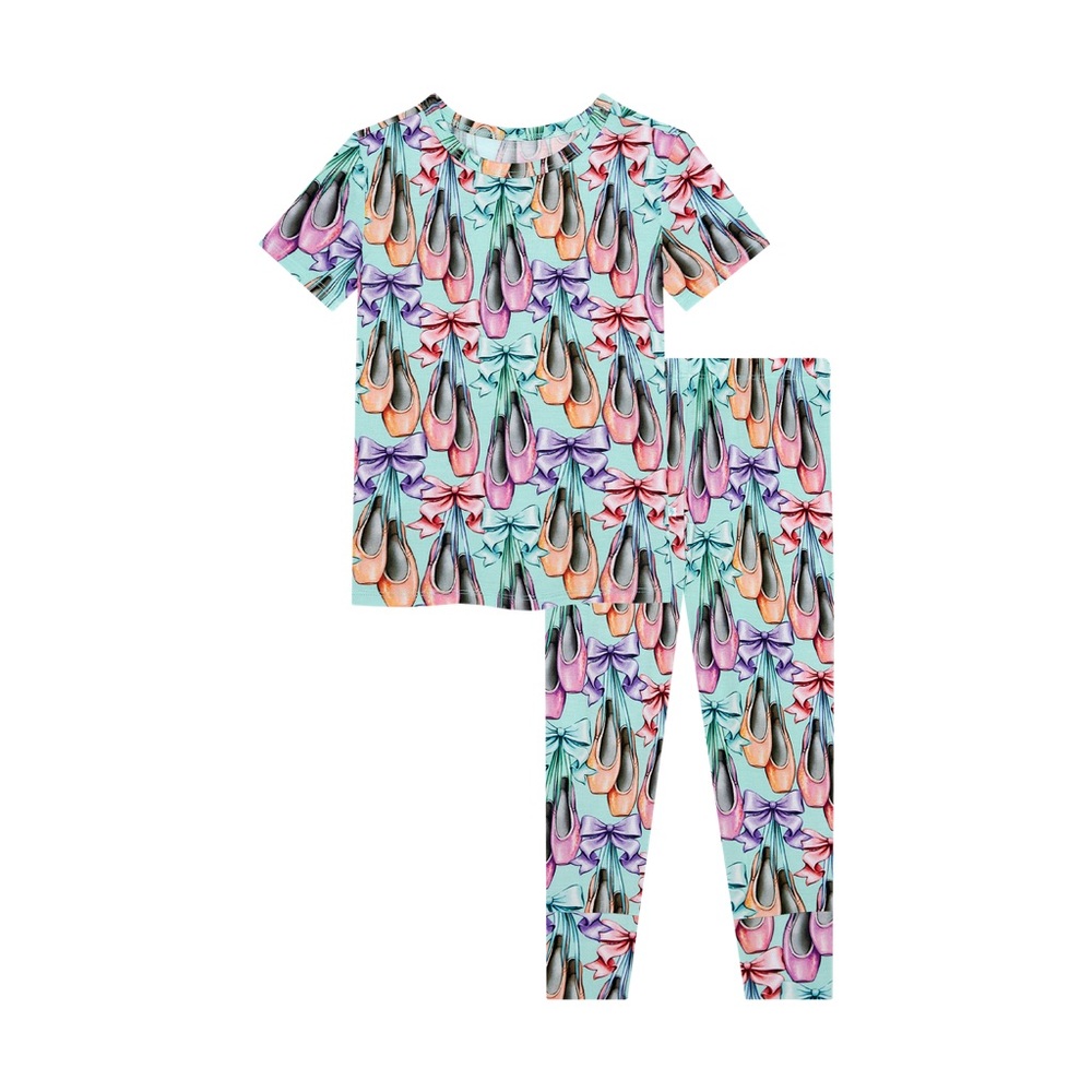 Posh peanut Irina basic short sleeve pajamas size 5t-6t ballet slipper like new